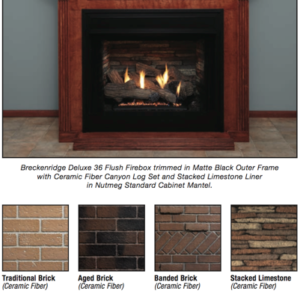 Deluxe 36 Vent-Free Firebox - Flush Face Refractory Liner