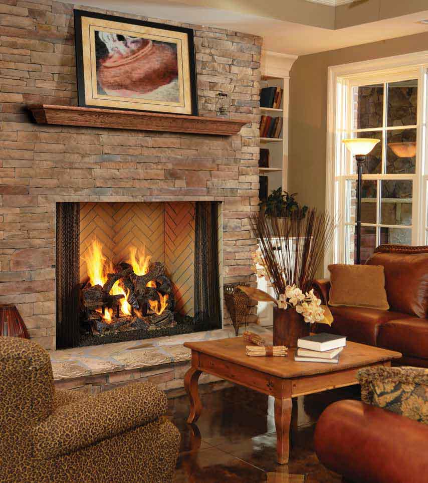 Birmingham Masonry-Style Wood Burning Fireplace - American ...