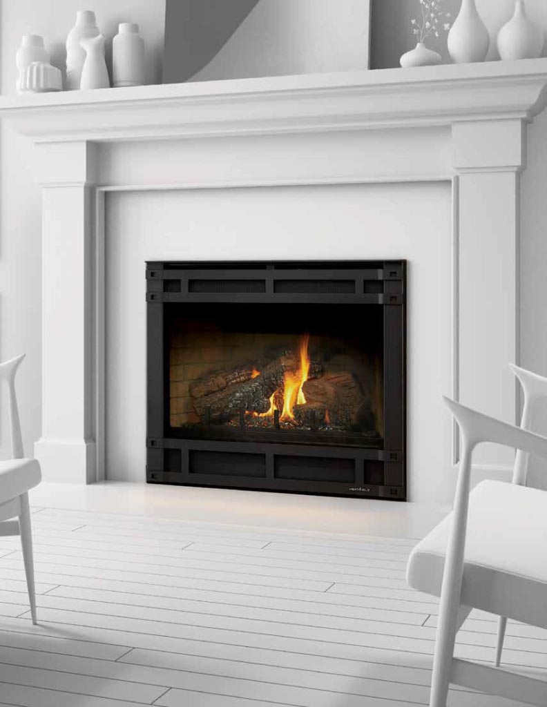 Slimline Direct Vent Gas Fireplace, Shallow Gas Log Fireplace